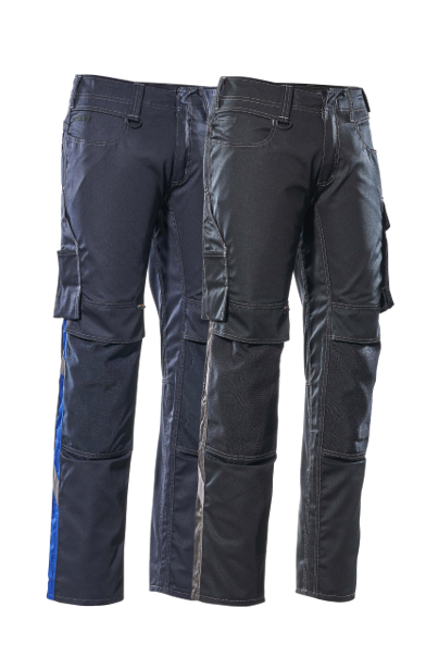 Zwei Hosen in blau und schwarz